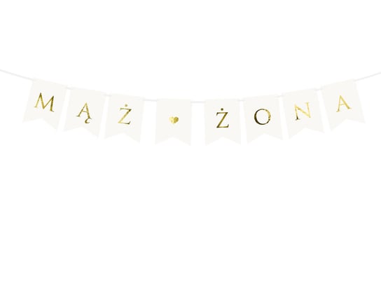 Girlanda, Mąż i Żona, biała, 110 cm PartyDeco