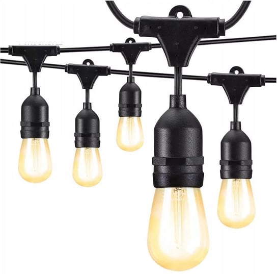 Girlanda Ogrodowa Zewnętrzna Świetlna 10 metrów + 10 Żarówek IP44 Lampki na Taras Inna marka