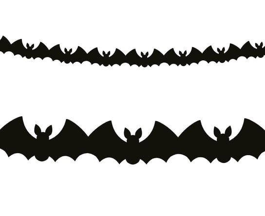 Girlanda papierowa Nietoperze, czarna, 10.5x25x300 cm Inna marka