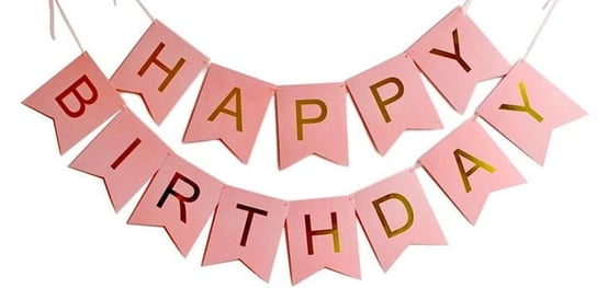 Girlanda Różowa Happy Birthday 150cm Inny producent