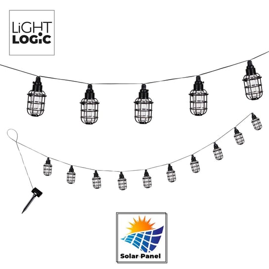 Girlanda solarna LED latarnia lampion 3,8m IP44 WW LL LIGHTLOGIC LIGHT LOGIC