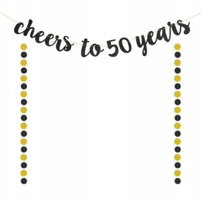 GIRLANDA URODZINOWA BANER NA URODZINY ROCZNICĘ CHEERS TO 50 YEARS Inna marka