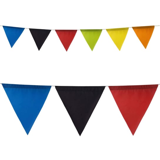 Girlanda urodzinowa, do namiotu tipi chorągiewki 6 szt. flagi, trójkąty kolorowe Springos