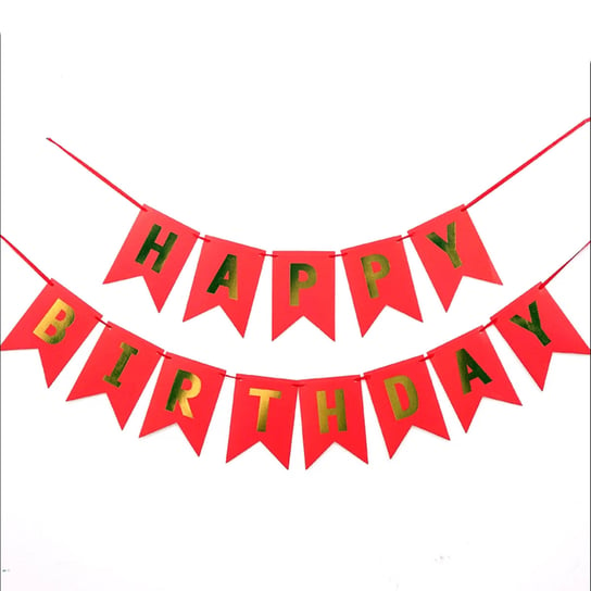Girlanda Urodzinowa Happy Birtday Czerwona Inna marka