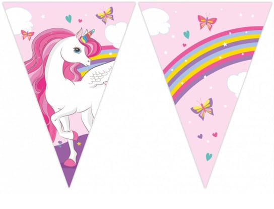 Girlanda Urodzinowa Z Flag Jednorożec Unicorn Rainbow Procos