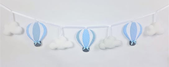 Girlanda z balonami :)  Błękit, biały i szary paseczki Inna marka