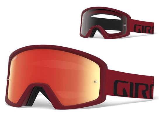 Giro, Gogle, Tazz MTB Red Black (Szyba kolorowa Vivid-Carl Zeiss Trail + Szyba Przeźroczysta 99% S0) GIRO