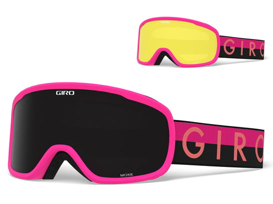 Giro, Gogle zimowe, Moxie pink throwback (szyba ULTRA black 9% S3 + YELLOW 77% S1) (DWZ) GIRO