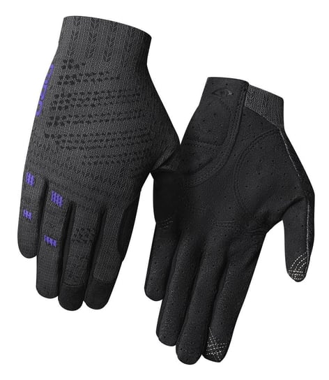 Giro, Rękawiczki kolarskie damskie, Xnetic Trail W titanium electric purple, szary, rozmiar L GIRO