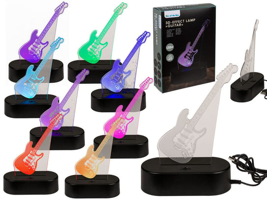 Gitara 3D, Lampka LED zmieniająca kolory Kemis - House of Gadgets
