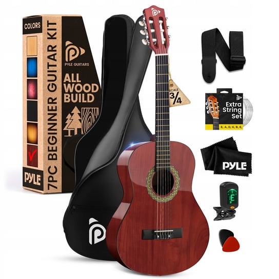 GITARA AKUSTYCZNA 3/4 DLA POCZĄTKUJĄCYCH DLA DZIECI MŁODZIEŻY PIĘKNA ZESTAW Inna marka