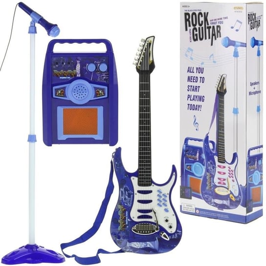 Gitara dla Dzieci Elektryczna Rockowa Mikrofon Wzmacniacz Gra Świeci Zestaw Artemis