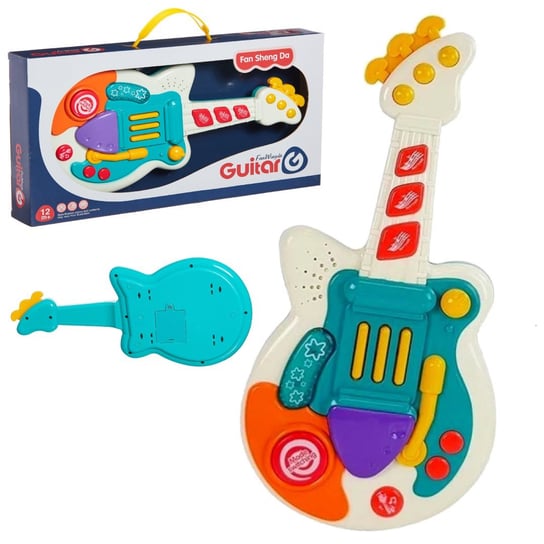 Gitara Dla Dzieci Zabawka Odgłosy Zwierząt Melodie Mały Muzyk 898-9077 LUXMA