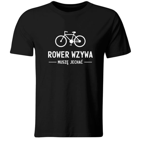 GiTees, Koszulka Rower Wzywa, Muszę Jechać! T-Shirt na Prezent dla Rowerzysty, rozmiar L GiTees
