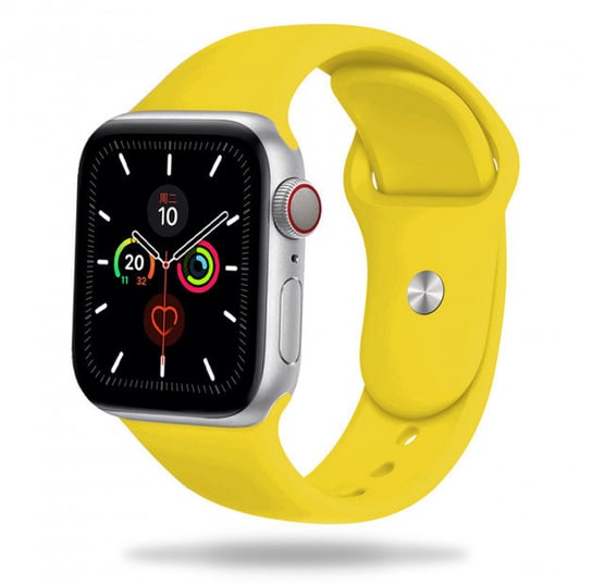 GK PROTECTION, Silikonowa opaska do Apple Watch 1/2/3/4/5/6/7/SE (38/40/41 mm), żółty GK PROTECTION