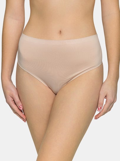 Gładkie stringi beżowy XL SZACHOWNICA