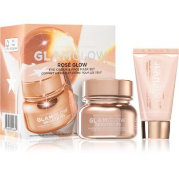 GlamGlow SET Rose Glow Eye Cream & Face Mask:Eye Cream +Exfoliating Treatment Glamglow