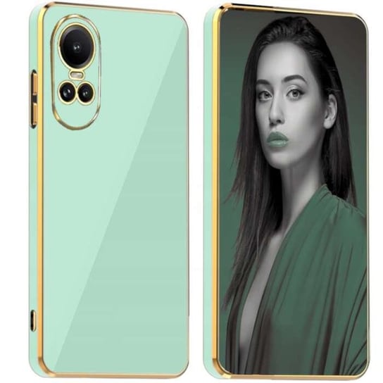 GLAMOUR ELECTRO pancerne etui pokrowiec + ochrona aparatu Oppo Reno 10 PRO 5G miętowy Bestphone