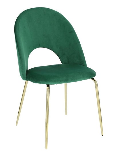 Glamour krzesło ELIOR Kally, zielone, 43x49x85 cm Elior