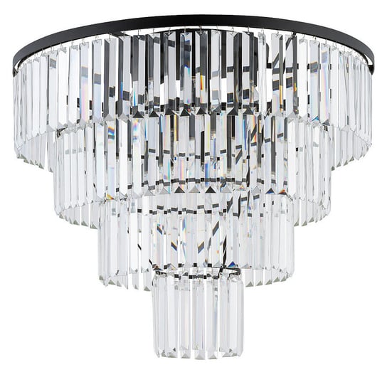 Glamour lampa sufitowa Cristal 7630 plafon przezroczysty czarny Nowodvorski