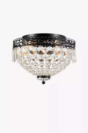 Glamour Lampa sufitowa Joline crystals czarna przezroczysta Markslojd
