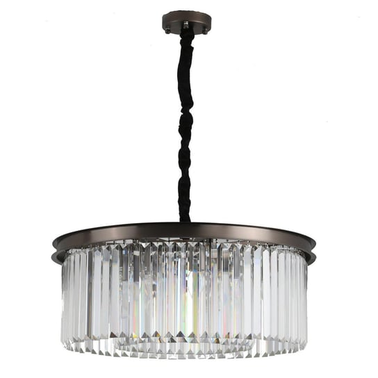 Glamour LAMPA wisząca KKSMP0097 kryształowa OPRAWA okrągły ZWIS crystal antracyt przezroczysty Step Into Design