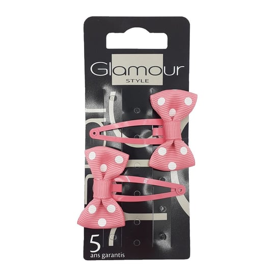 Glamour Pyki do włosów z kokardą Różowe 2szt Glamour