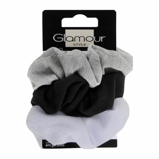 Glamour Zawijka scrunchie gumka do włosów Mix 3szt Glamour