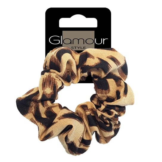 Glamour Zawijka scrunchie gumka do włosów Panterka Glamour