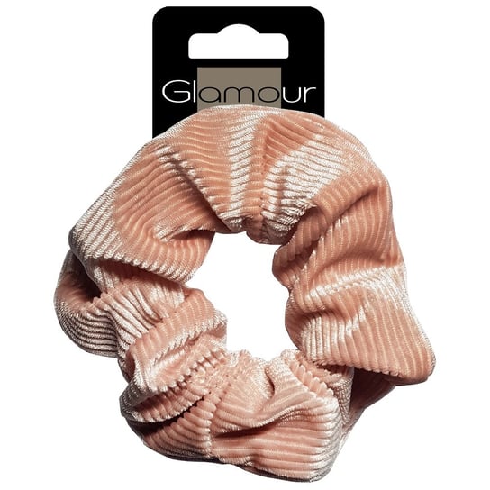 Glamour Zawijka scrunchie gumka do włosów Pudrowy Róż Glamour