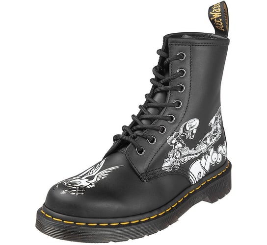 glany DR. MARTENS - DM 1460 RG BW BLACK+WHITE RICK GRIFFIN BACKHAND (DM24876009)-36 Dr. Martens