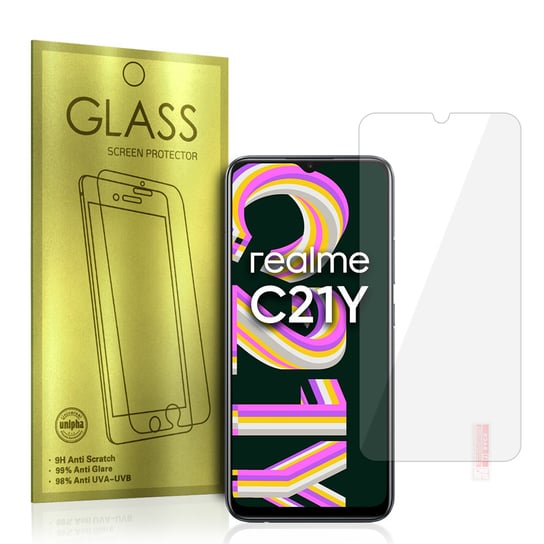 Glass Gold Hartowane szkło do REALME C21Y Inna marka
