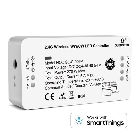 Gledopto Sterownik LED CCT ZigBee SmartThings Inna marka