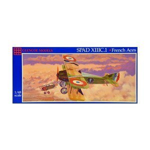 Glencoe Models, model plastikowy - Samolot SPAD XIIIC.I French Aces - Glencoe Models Glencoe Models