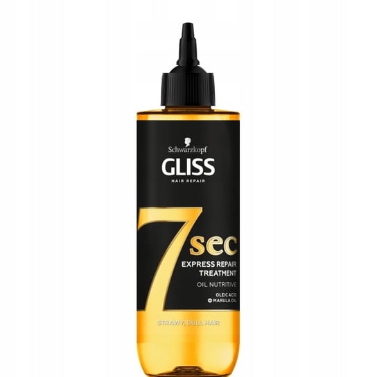 Gliss Kur 7sec Express Repair Treatment Oil Nutritive ekspresowa kuracja do włosów nadająca miękkości i połysku 200ml Schwarzkopf