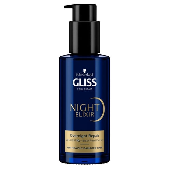 Gliss Night Elixir Repair, Odbudowująca Kuracja Na Noc Bez Spłukiwania Do Włosów Mocno Zniszczonych, 100ml Gliss