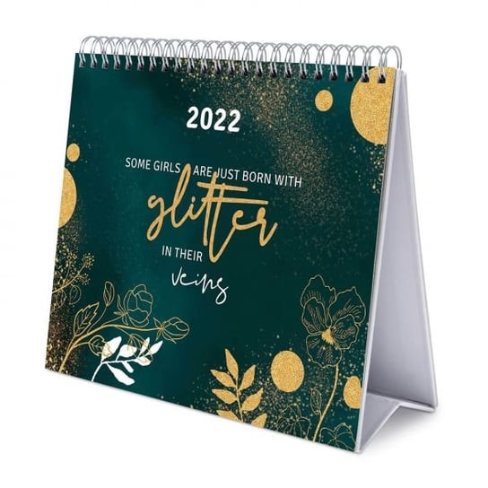 Glitter Gold Dreams - biurkowy kalendarz 2022 Grupoerik