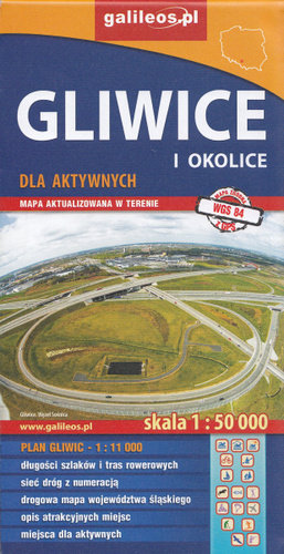 Gliwice i okolice. Mapa 1:50 000 / 1:11 000 Wydawnictwo Turystyczne Plan