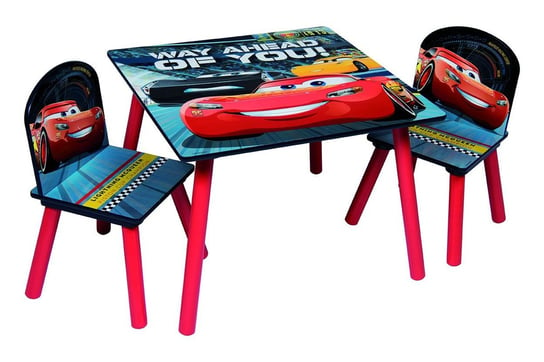 Global, Auta, Stolik i 2 krzesełka dla dzieci, 50x50 cm Global