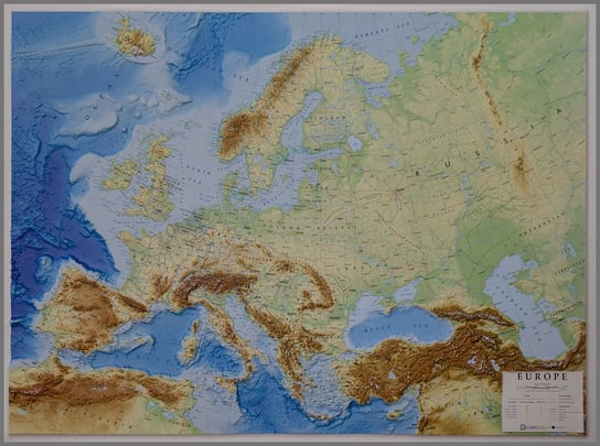Global Map, Europa. Mapa ścienna plastyczna w ramie, 1:7 000 000 Opracowanie zbiorowe