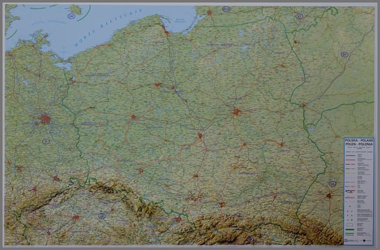 Global Map, Polska. Mapa ścienna plastyczna w ramie, 1:800 000 Opracowanie zbiorowe