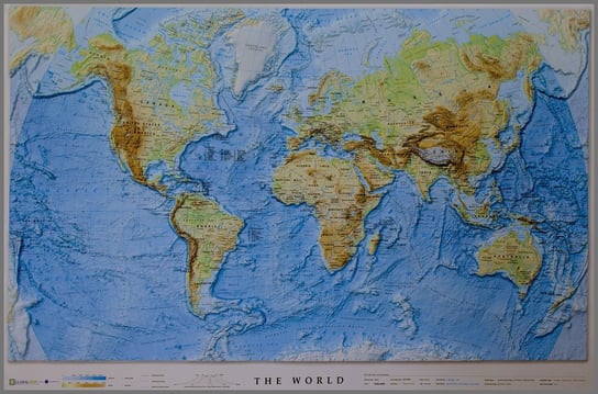 Global Map, Świat. Mapa ścienna plastyczna w ramie, 1:40 000 000 Opracowanie zbiorowe