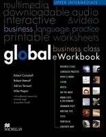 Global Upper Intermediate Business e-Workbook Pack Campbell Robert, Metcalf Robert, Tennant Adrian, Hogan Mike