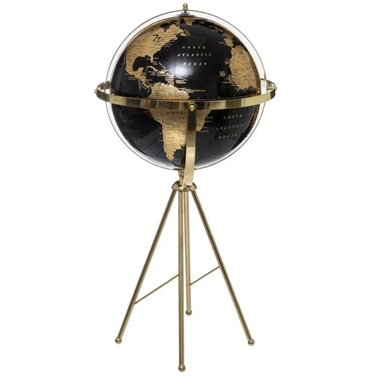 Globus czarno-złoty na trójnogu 75x34x34 cm MIA home