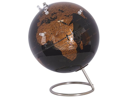 Globus czarny miedziany z magnesami CARTIER Beliani