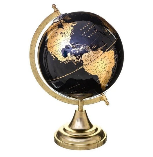 Globus Dekoracyjny Czarno-Złoty 33 Cm MIA home