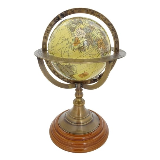 Globus dekoracyjny na mosiężnej podstawie - NC2142 GIFTDECO