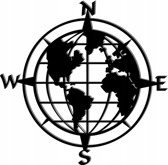 Globus Obraz Ścienny Ażurowy Mapa Świata Kompas Dekoracja Różne Kolory Inna marka