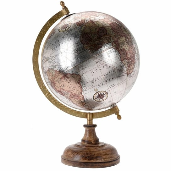 Globus ozdobny metaliczny : Kolor - Srebrny MIA home