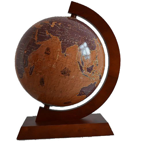 Globus stylizowany - żaglowce podświetlany kula 32 cm, Zachem ZACHEM